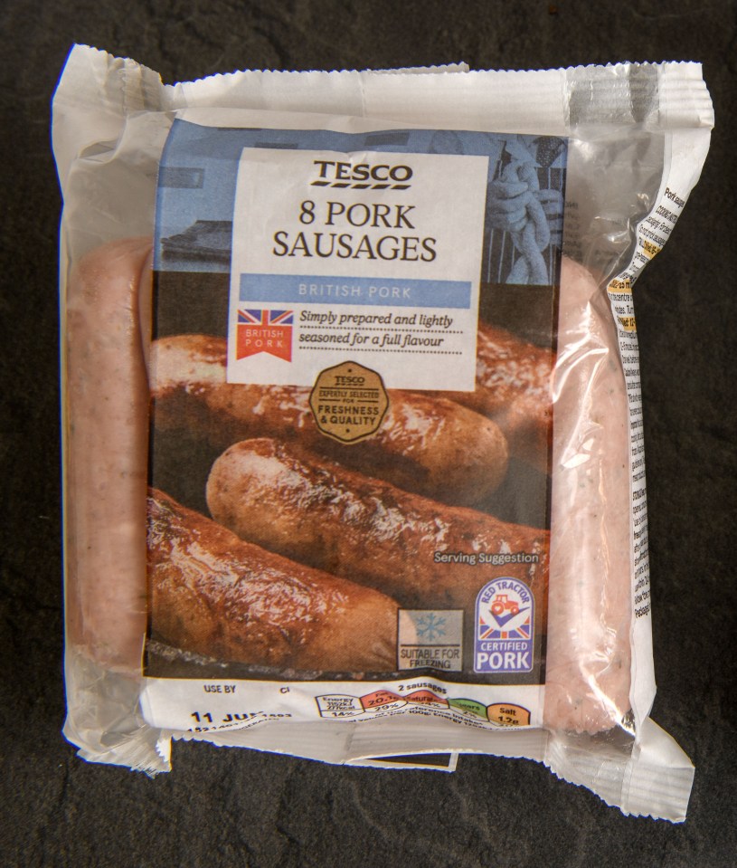 Tesco's Pork Sausags are pretty average and scored two out of five