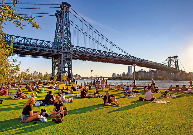 Domino Park is home to beach volleyball and bocce courts, over 100 plant species and so many adorable puppies