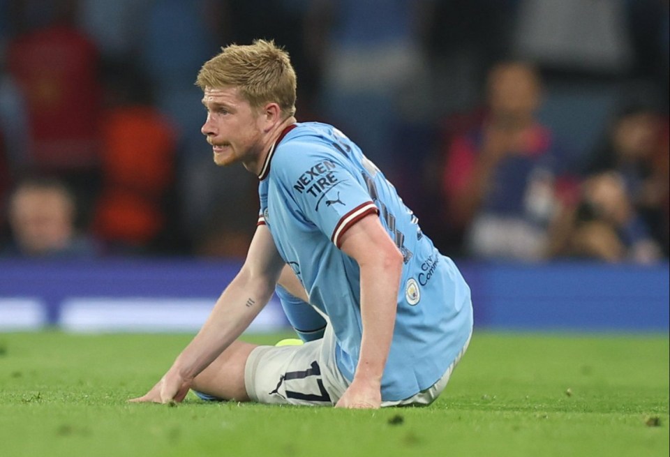 Kevin De Bruyne was forced off in the first half