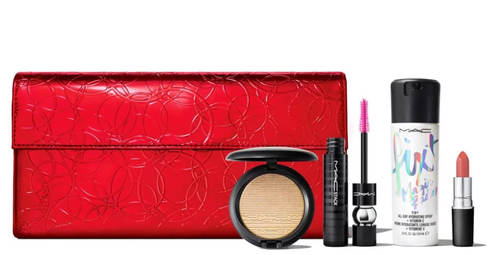 DEAL OF THE DAY

CREATE a glam look with this Mac Loves Edit kit including favourites for eyes, lips and face in a make-up bag. The set is individually worth £101 but you can get it for £50 from Lookfantastic.com.

SAVE: £51