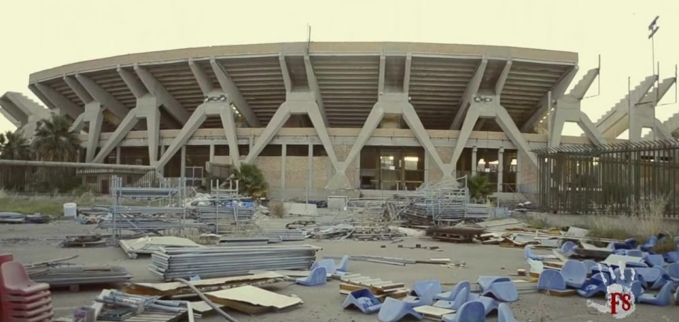 The World Cup venue now lies abandoned and in ruin