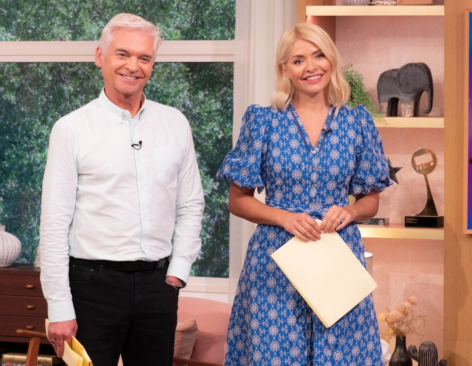 Holly with former pal Phillip Schofield before his affair scandal was revealed