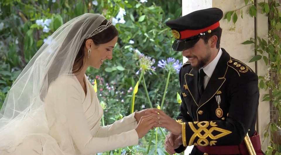 The Crown Prince exchanged vows on Thursday in a lavish ceremony