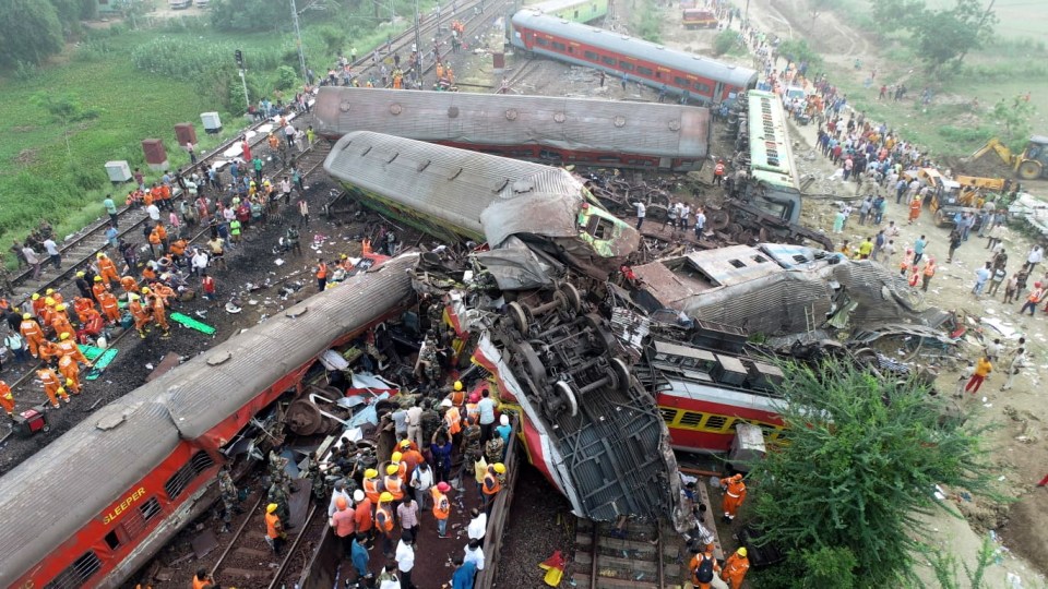 A number of carriages were completely derailed in the terrifying scenes with fears many still remain unaccounted for