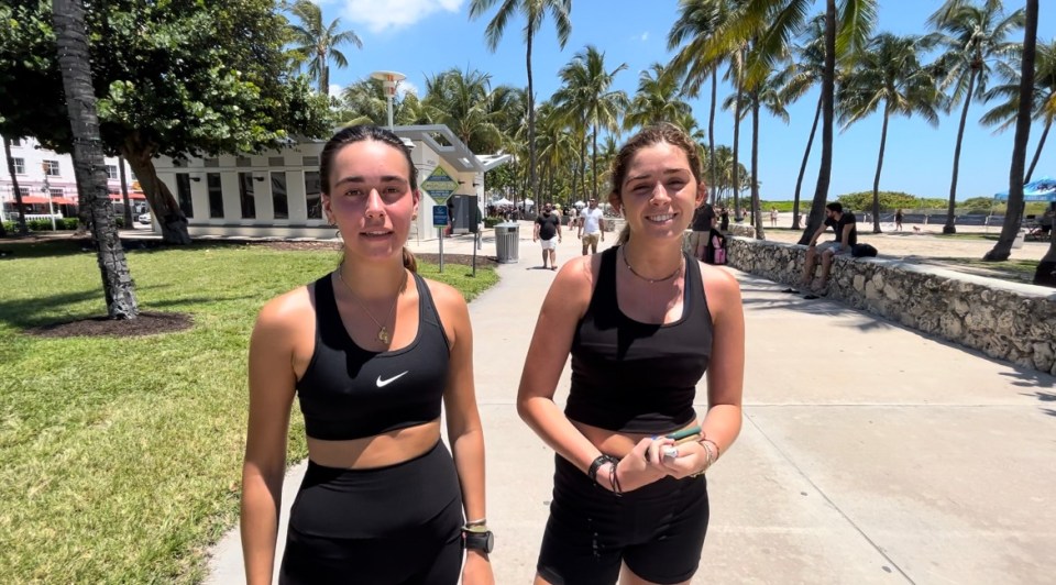 Amelia, left and Maria were both excited by the news