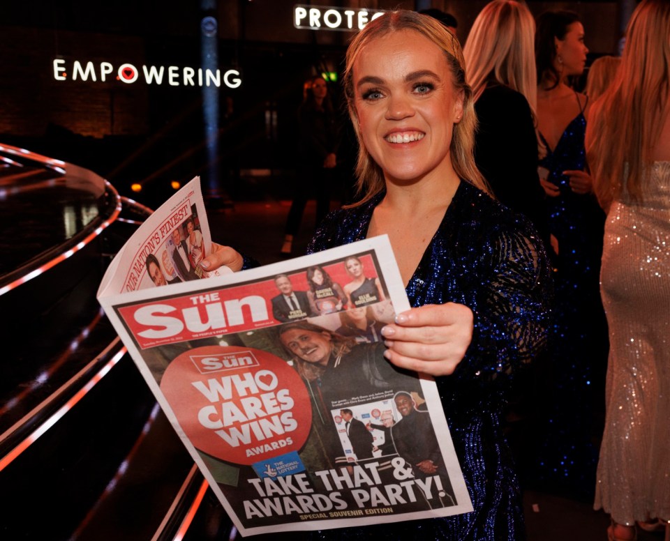  Ellie at The Sun's Who Cares Wins awards in 2022