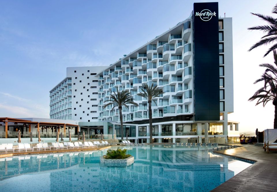 The Hard Rock Hotel Ibiza is set on the island's longest beach