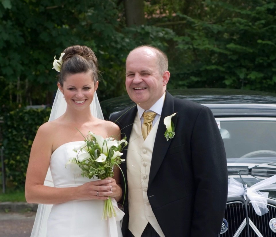 Alistair recognised that milestones, such as Father’s Day, are ‘hard’ for grieving parents, pictured beaming Alistair with his daughter on her wedding day in 2008