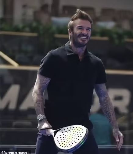 David Beckham has been spotted enjoying a session of padel tennis