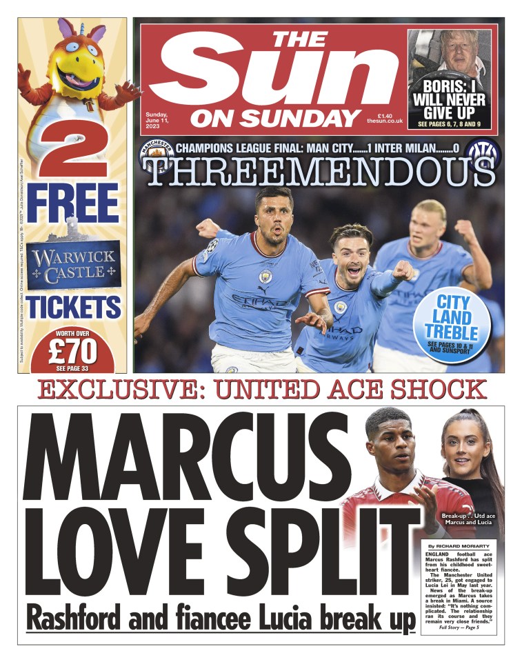 The Sun on Sunday exclusively revealed Marcus' love split