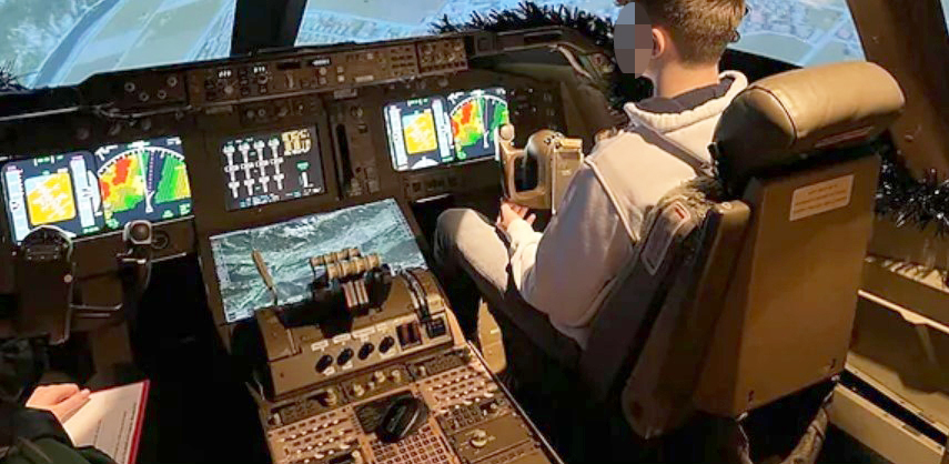 A flight simulator recently opened at City Airport in Manchester