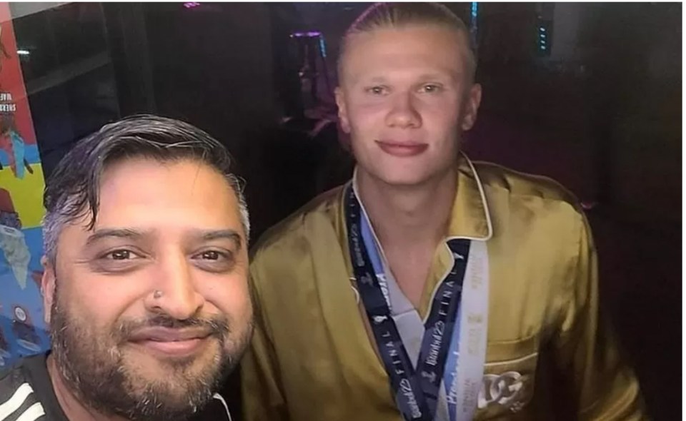 Erling Haaland shocked an ice cream man at Man City's Treble party