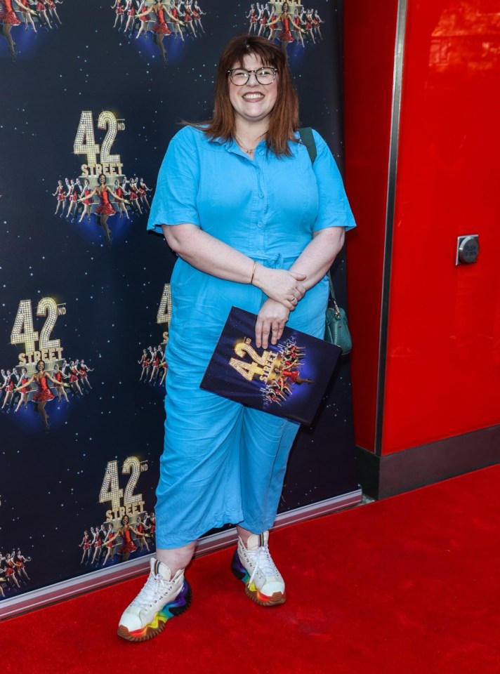 Jenny looked worlds away from The Vixen on The Chase as she walked the red carpet at the press not for 42nd Street at Sadler's Wells