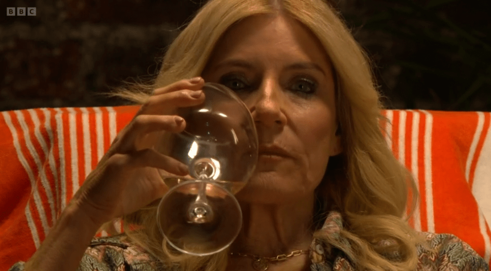 Cindy sipped from her wine as she made her big comeback