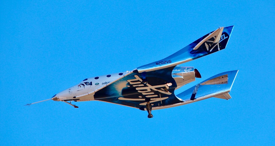 Virgin Galactic reaches space for the first time during its 4th powered flight from Mojave, Calif. The aircraft called VSS Unity reached an altitude of 271,268 feet reaching the lower altitudes of space. (AP Photo/Matt Hartman)