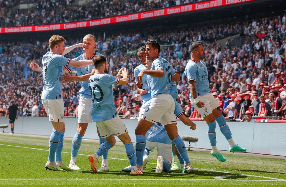 Ilkay Gundogan scored twice to wrap up a 2-1 victory at Wembley