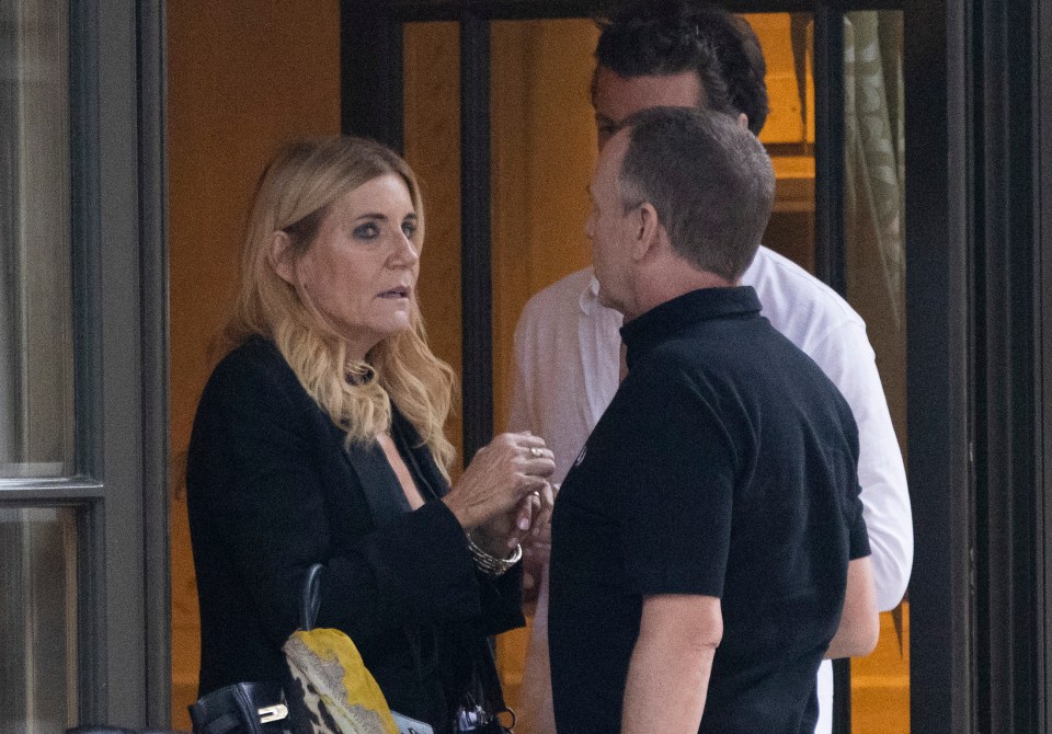 Michelle and Adam chatted outside a hotel in central London ahead of tonight's big episode