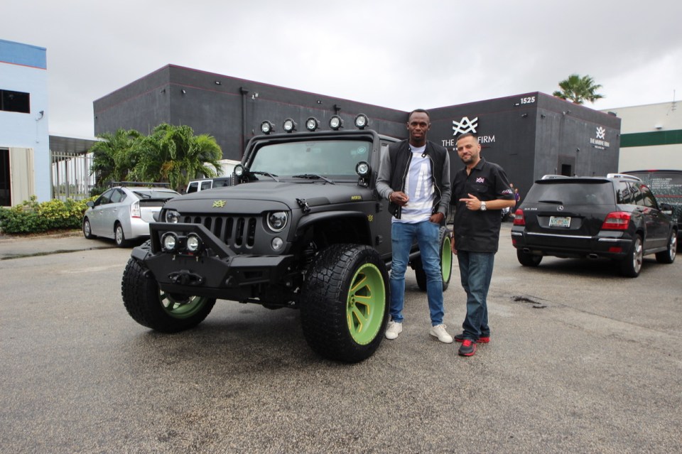 Bolt's Wrangler is highly customised and has all sorts of features