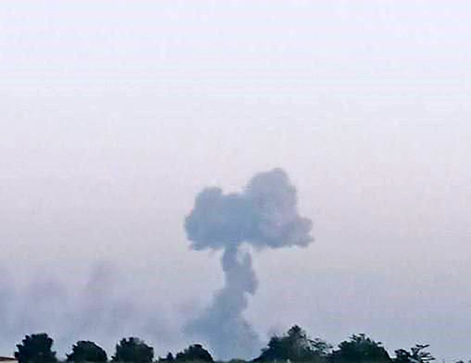 A large cloud appeared after the explosion