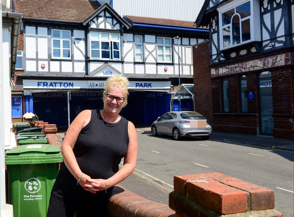 Wendy Waltho lives by Fratton Park Stadium, home of Portsmouth Football Club