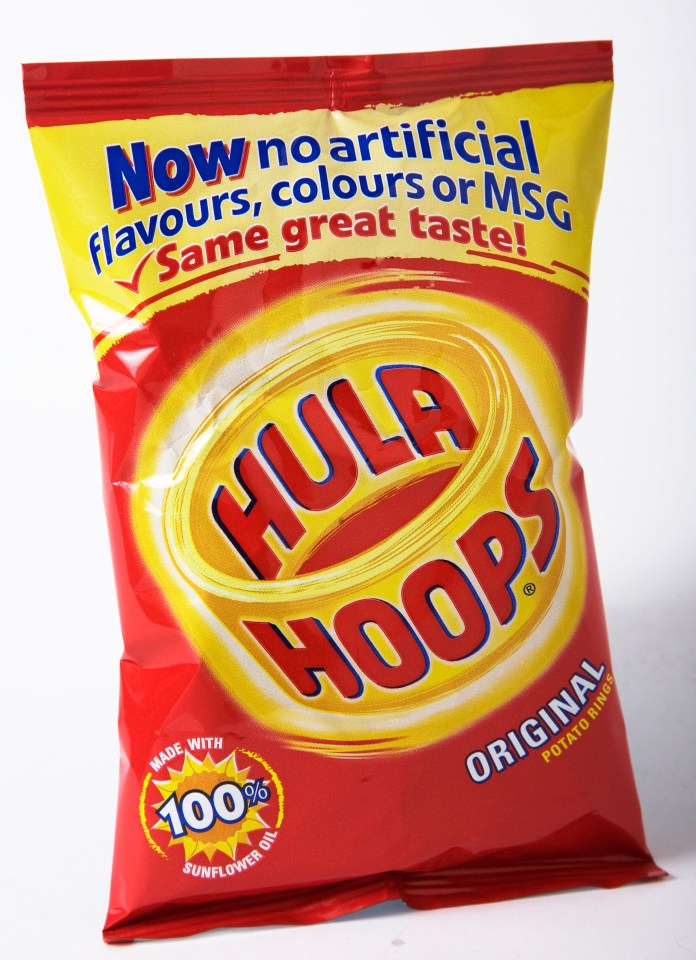 A standard 24g packet of Hula Hoops has 0.34g of salt