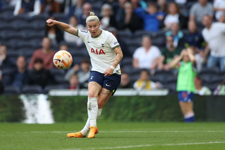 The England star has impressed for Spurs. Her 12 goals in as many games helped them avoid relegation last season