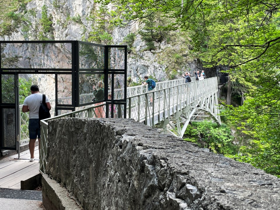 The scenic bridge over a cliff near Neuschwanstein Castle