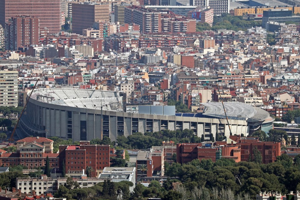 A roof is being added to the Nou Camp