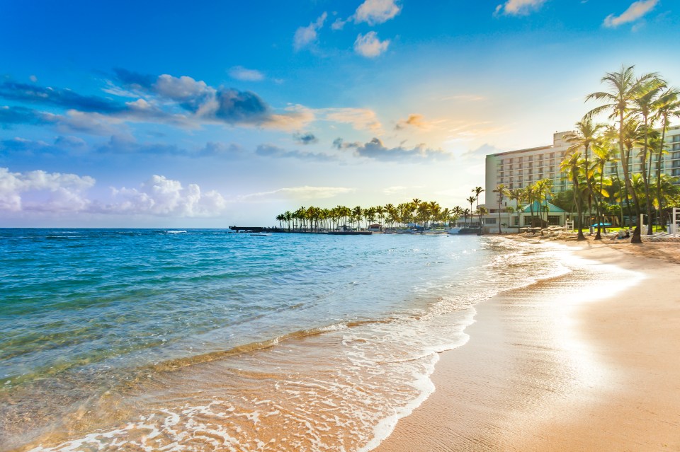 The sleepier Caribe Hilton hotel is a resort with a quiet infinity pool and loungers