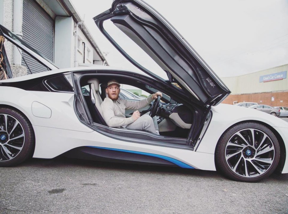 The i8 is the only hybrid in McGregor's collection