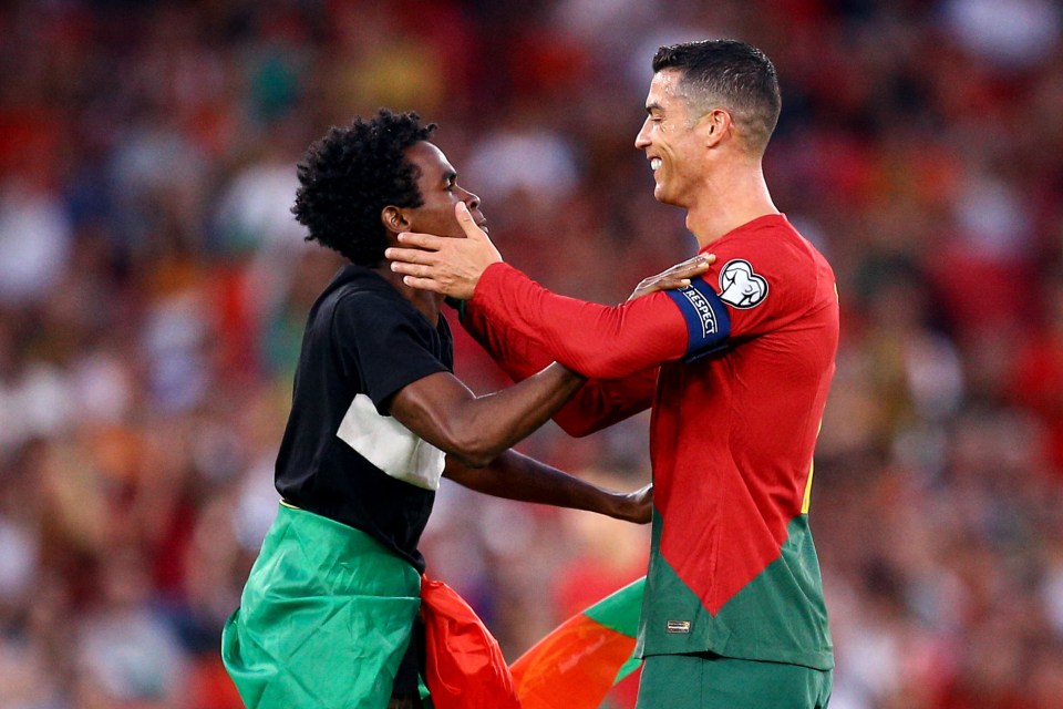 Ronaldo was all-smiles during the encounter