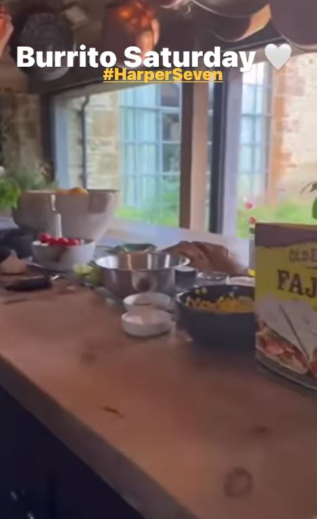 David Beckham gives fans a rare look inside his stunning £50k outdoor kitchen as he makes Mexican food with daughter Harper,