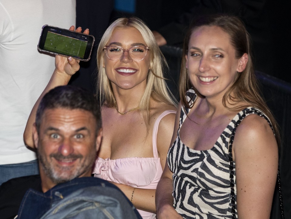 The Man City fan watched the Champions League final on her phone