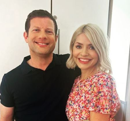 Dermot was presenting alongside pal Holly Willoughby