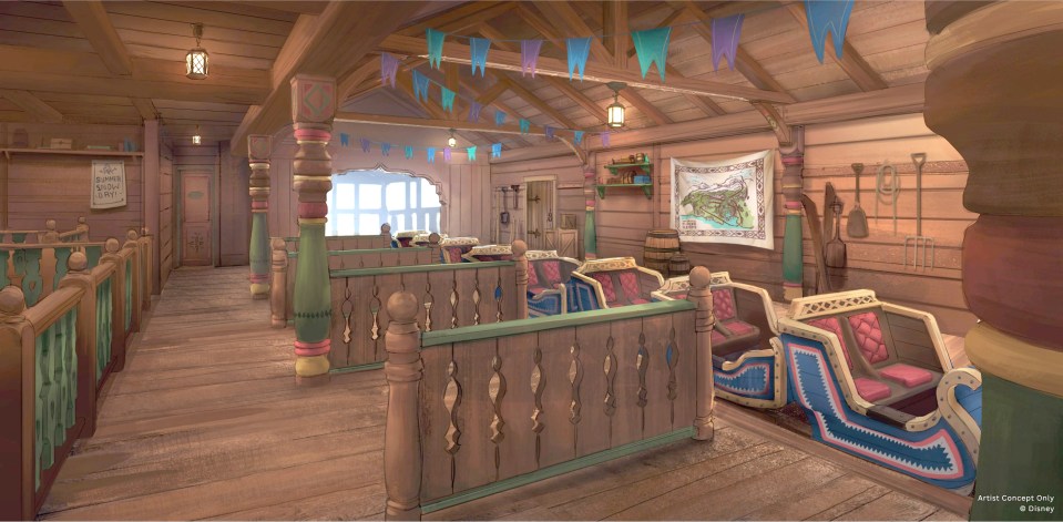 The land will also have the first Frozen themed coaster in the world