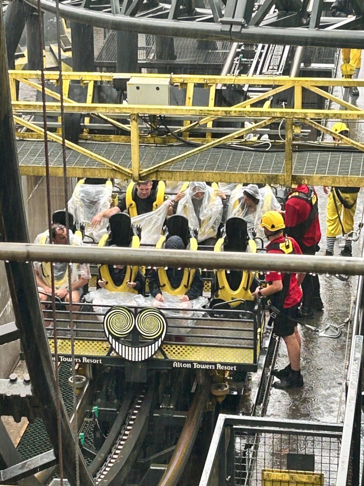 Alton Towers made the decision to close some of the rides due to the 'adverse weather conditions'