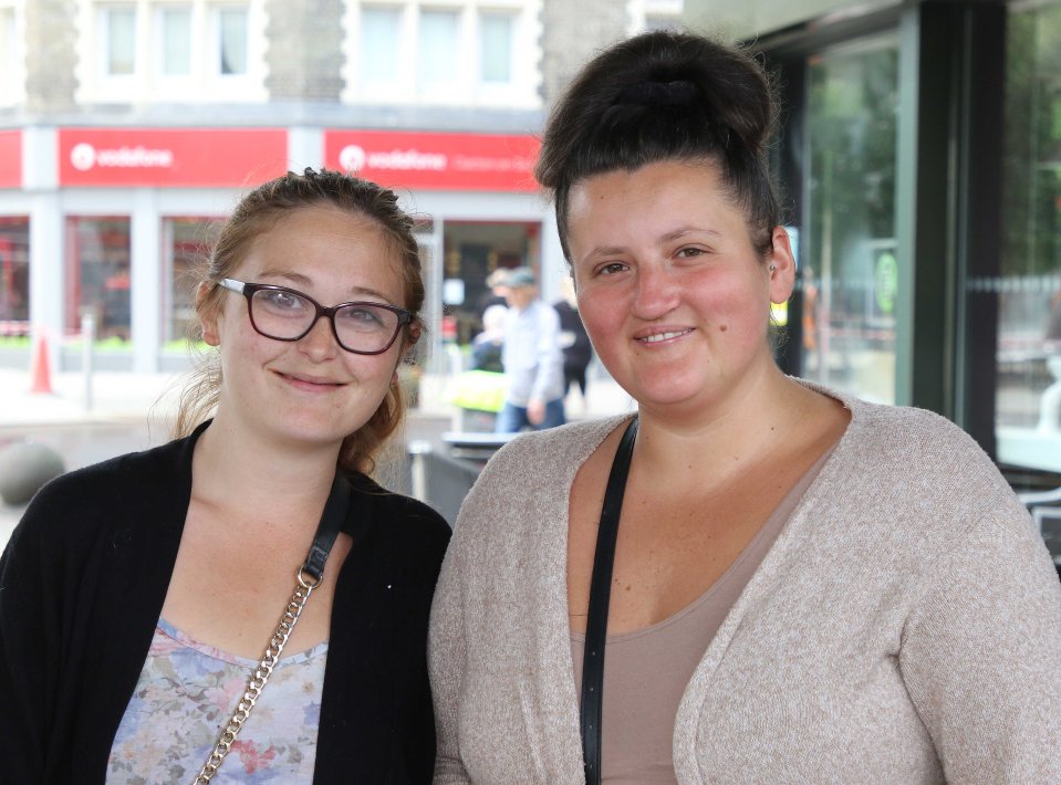 Charlotte Mansfield, 27, (left) and pal Danni Ridstale, 27. They called the town 'rough'