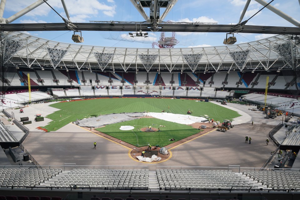 The home of West Ham United has undergone a face lift to prepare for the latest MLB London Series