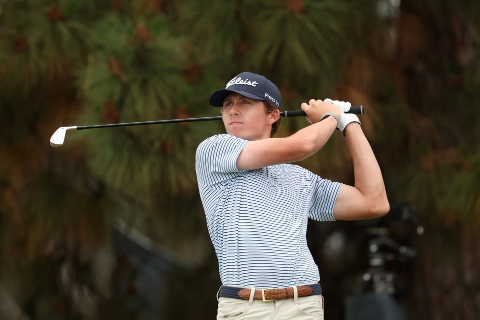 Gordon Sargent was left stunned as he missed a putt at the US Open