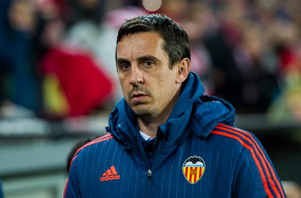 Gary Neville endured a difficult spell as Valencia boss in the 2015-16 season