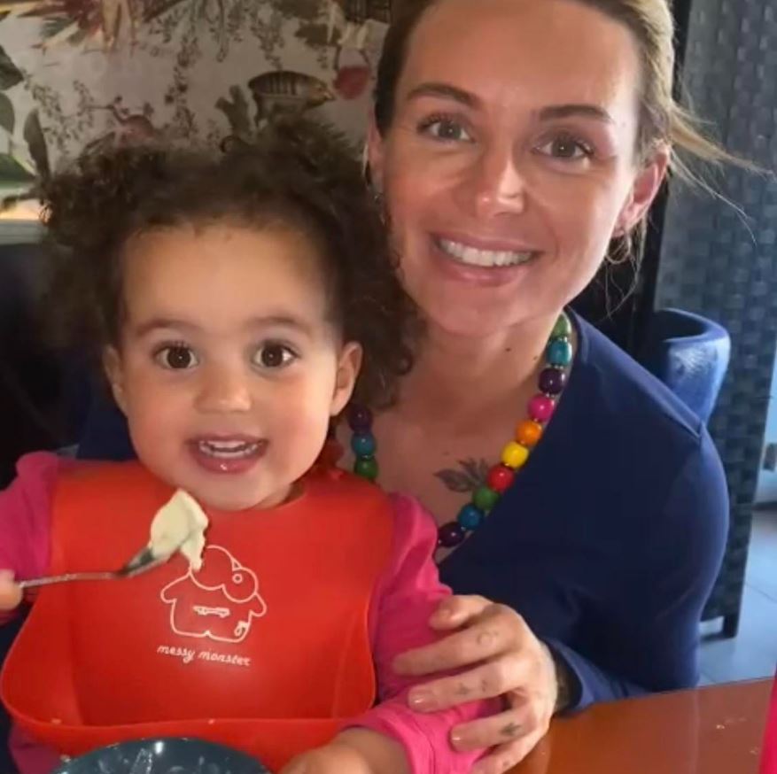 Two-year-old Oria Henry with her mum Rachael