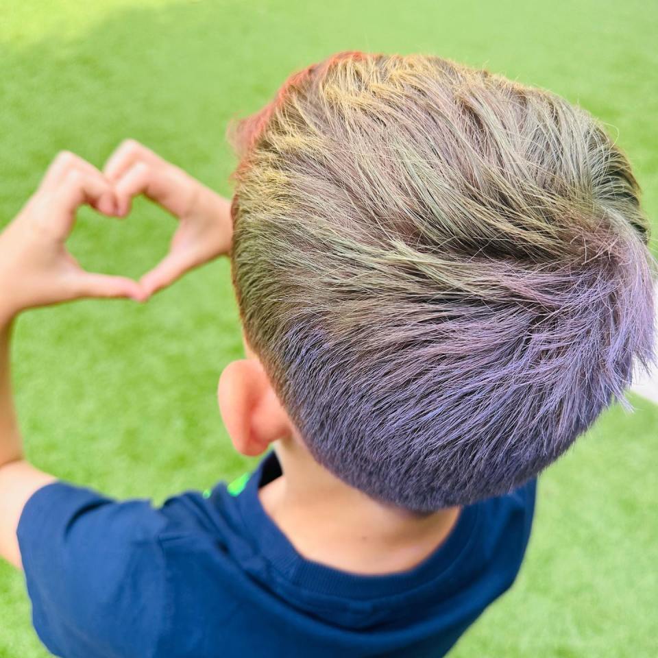 Holly Willoughby shared a rare picture of her son with rainbow hair to celebrate Pride at school