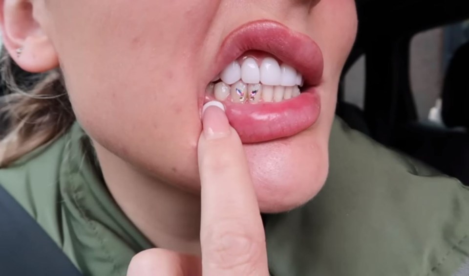 The YouTuber paid for three sets of eyelash extensions, a manicure, pedicure and decorative tooth gems