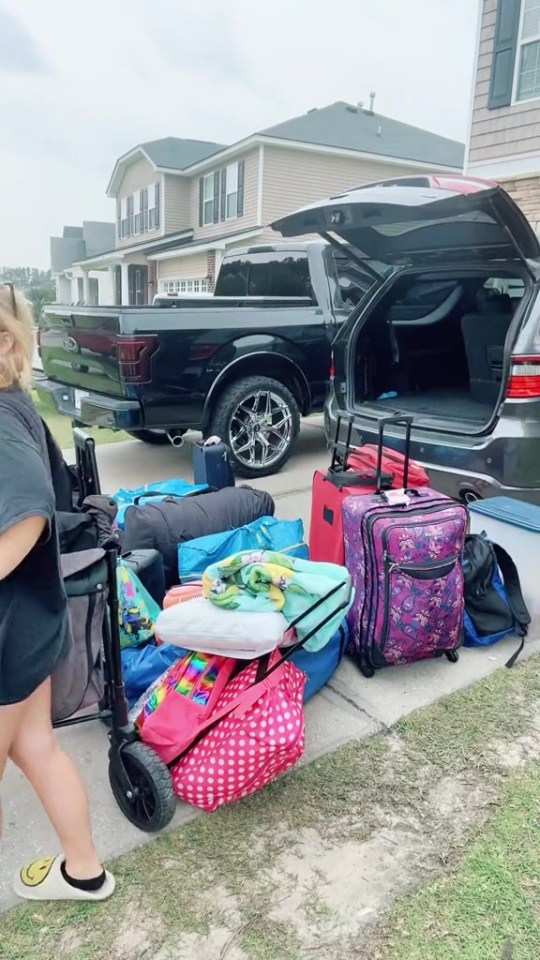 It takes three trucks to carry all their luggage