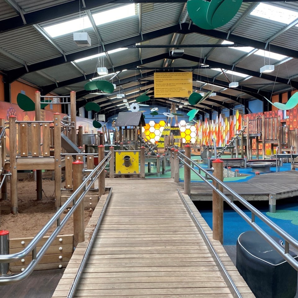 The indoor water and sand play area is the biggest in Europe