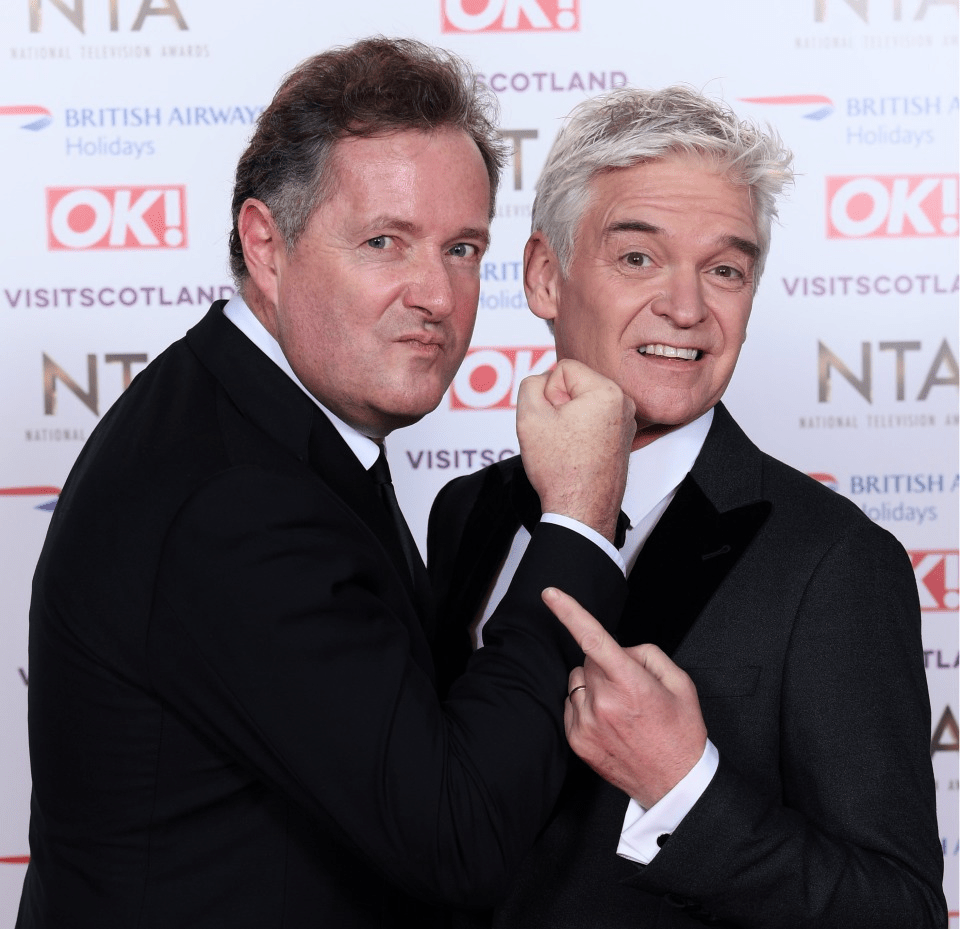 Schofield with Piers Morgan at an awards ceremony