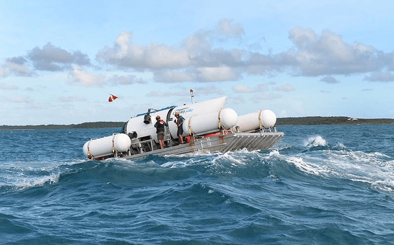 A landing frame and the tail cone from the sub were found on the sea floor