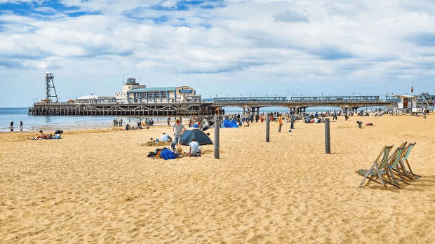 The horror unfolded at Bournemouth beach