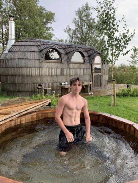 The family installed a plunge pool in their garden and David invested in an a igloo-style Estonian sauna