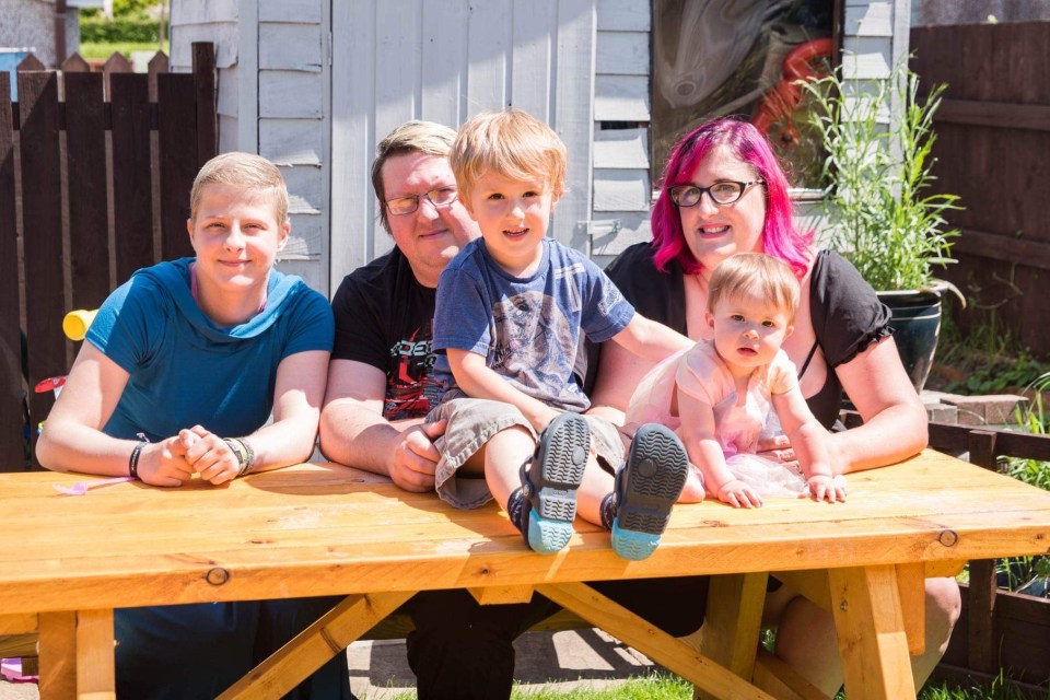 Eden with her parents, brother and sister